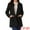 Black, variant on DARING DIVA Women's Midi-Length Notch Lapel Single-Breasted Overcoat Beige S
