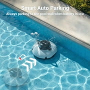 (2026 Upgrade) WYBOT Cordless Robotic Pool Cleaner, Automatic Pool Vacuum with Dual Filters for Flat Above-Ground Pools up to 645 sq.ft, 80-Min Runtime, Auto-Parking (White & Blue)