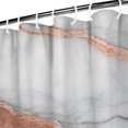 thumbnail image 3 of White Rose Gold Marble Pattern Shower Curtain 72"x84" ,Bathroom Decorative Shower Curtains Set with 12 Hooks,Modern Waterproof Washable Shower Curtain, 3 of 6