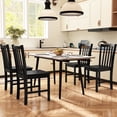 thumbnail image 3 of Giantex Wooden Dining Chairs Set of 2, Dinette Furniture Set w/Slatted Tilted Backrest, Kitchen Chairs , Black, 3 of 8