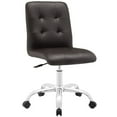 thumbnail image 1 of Hawthorne Collection Prim Faux Leather Mid Back Swivel Office Chair in Brown, 1 of 4