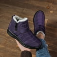 thumbnail image 5 of CAICJ98 Womens Boots Winter Warm Lined Ladies Ankle Booties Comfortable for Outdoor Walking Snow Boots for Women (Purple,Size 9), 5 of 7