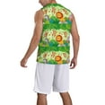 thumbnail image 5 of Easygdp African Animals in the Jungle Men's Mesh Basketball Jersey Quick Drying Sleeveless Shirts Fitted Muscle Tank Tops Sport Round Neck T-Shirt - 3X-Large, 5 of 9