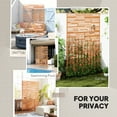 thumbnail image 5 of Outsunny Metal Outdoor Privacy Screen, 78" H x 48" W Decorative Privacy Fence Screen, Brown, 5 of 9
