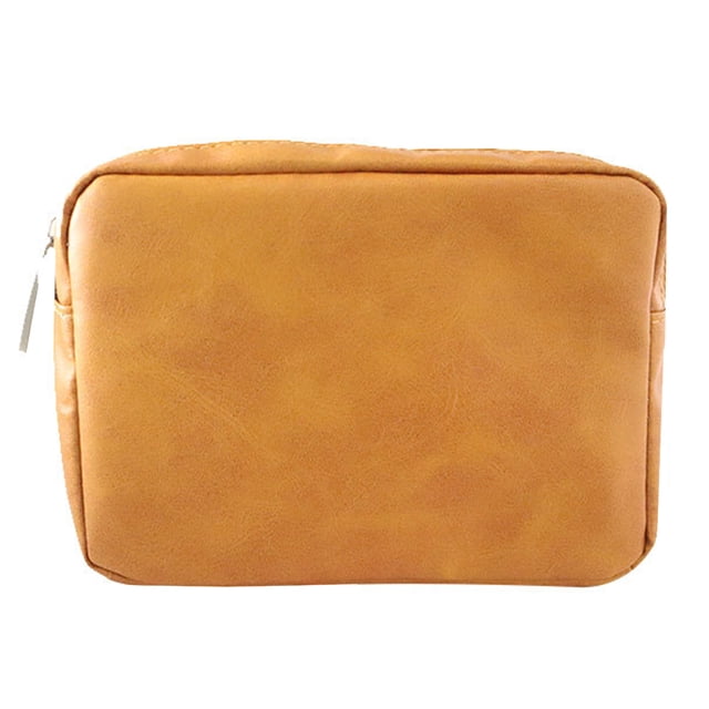 MasteelfCA 1 Pce Boîte de Câbles de Données Polyvalente Durable Simple Sac de Disque Dur PU (Orange)