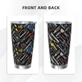 thumbnail image 3 of Rateoe Building hand tools Printed Car Guy Gifts for Men Women Tumbler - 20oz/590ml Double Wall Vacuum Insulated Stainless Steel Travel Tumbler Cups with Lid & Straw-Without Straw, 3 of 8