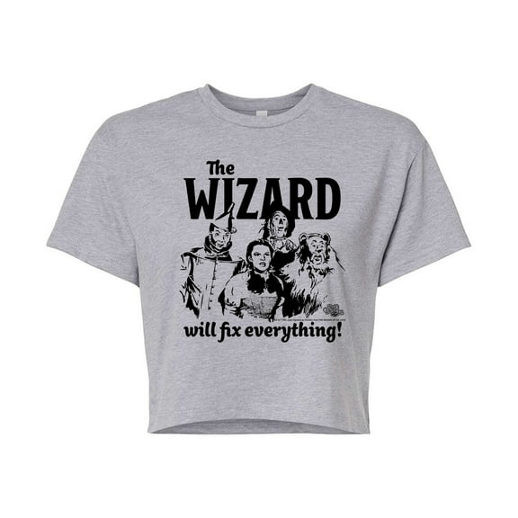 The Wizard of Oz - The Wizard Will Fix Everything - Juniors Cropped Cotton Blend T-Shirt