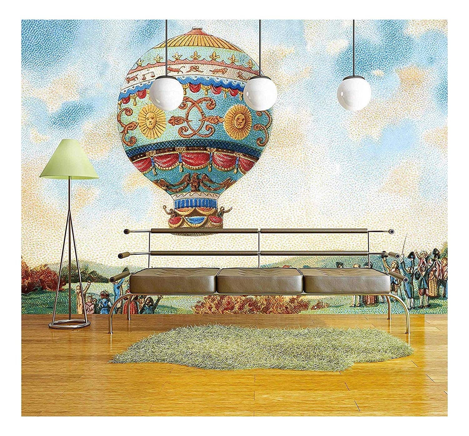 Wall26 Illustration Hot Air Balloon Illustration Removable Wall
