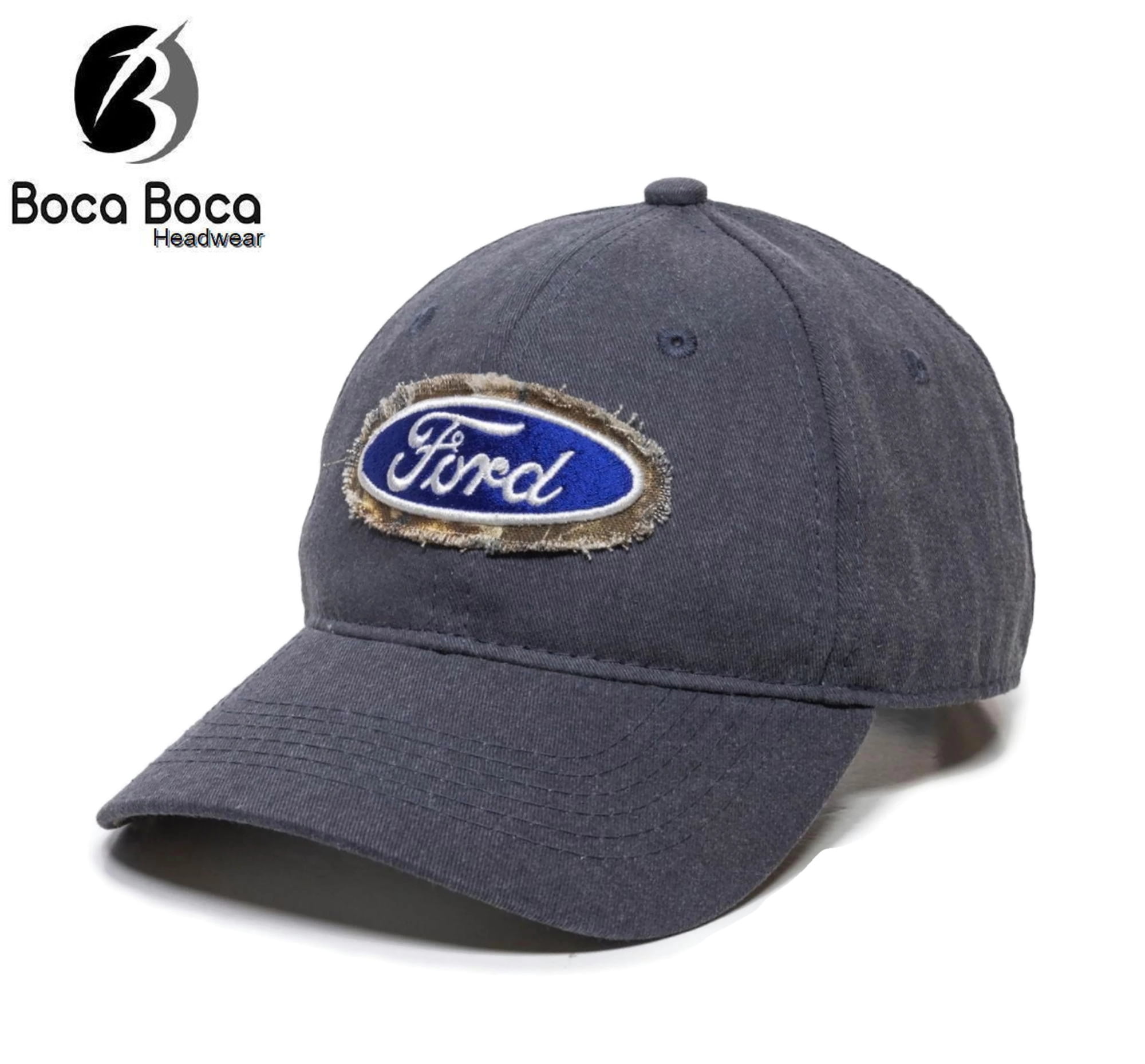Hat - Ford Pigment Dyed Cotton Unstructured RealTree Edge Camouflage Trim Cap