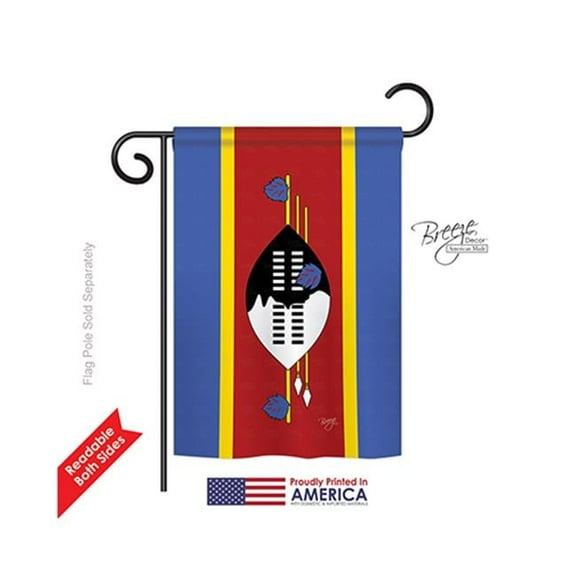 Breeze Decor 58289 Swaziland 2-Sided Impression Garden Flag - 13 x 18.5 in.