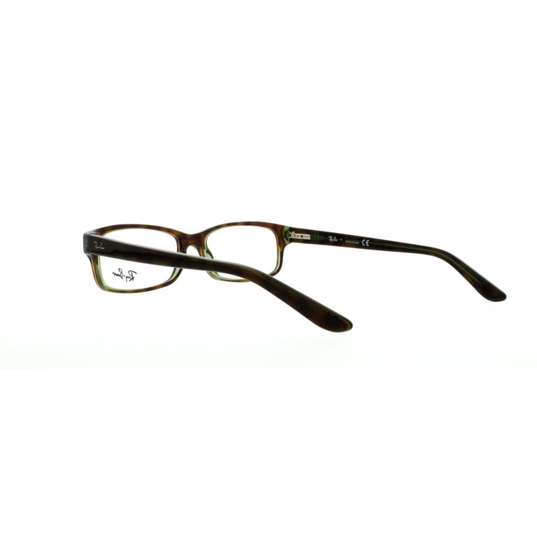 Ray Ban RX5187 Optical Rectangle Eyeglasses for Unisex Size 52 Havana Green Walmart