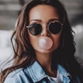 thumbnail image 2 of Gafas de sol redondas pequeñas de Metal para mujer, gafas de sol clásicas de viaje de marca Vintage, gafas de sol Retro a la moda para mujer Tan Jianjun unisex, 2 of 2