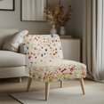 thumbnail image 3 of HELLHERO Floral Anti Scratch Dustproof Armless Accent Chair Cover Stain Protection Slipcovers for Chair Without Arms for Armless Chair, 3 of 8