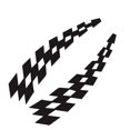 thumbnail image 2 of Racing Stickers Vehicle Car Decals Plaid Wheel Flags Reflector Safety Vinyl Stickers Prevention For Audi Bmw Jeep;, 2 of 8