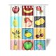 thumbnail image 1 of Cortina de ducha ABPHQTO impermeable con estampado de frutas retro 150x180 cm, 1 of 2