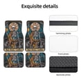 thumbnail image 5 of Salouo Coffee-Drinking Skull for Car Floor Mat Set of 4–Car Carpet Mats - Car Mats with Anti-Slip Backing & Driver Heel Pad Universal Fit for Cars, Trucks, SUVs, and Vans, 5 of 6