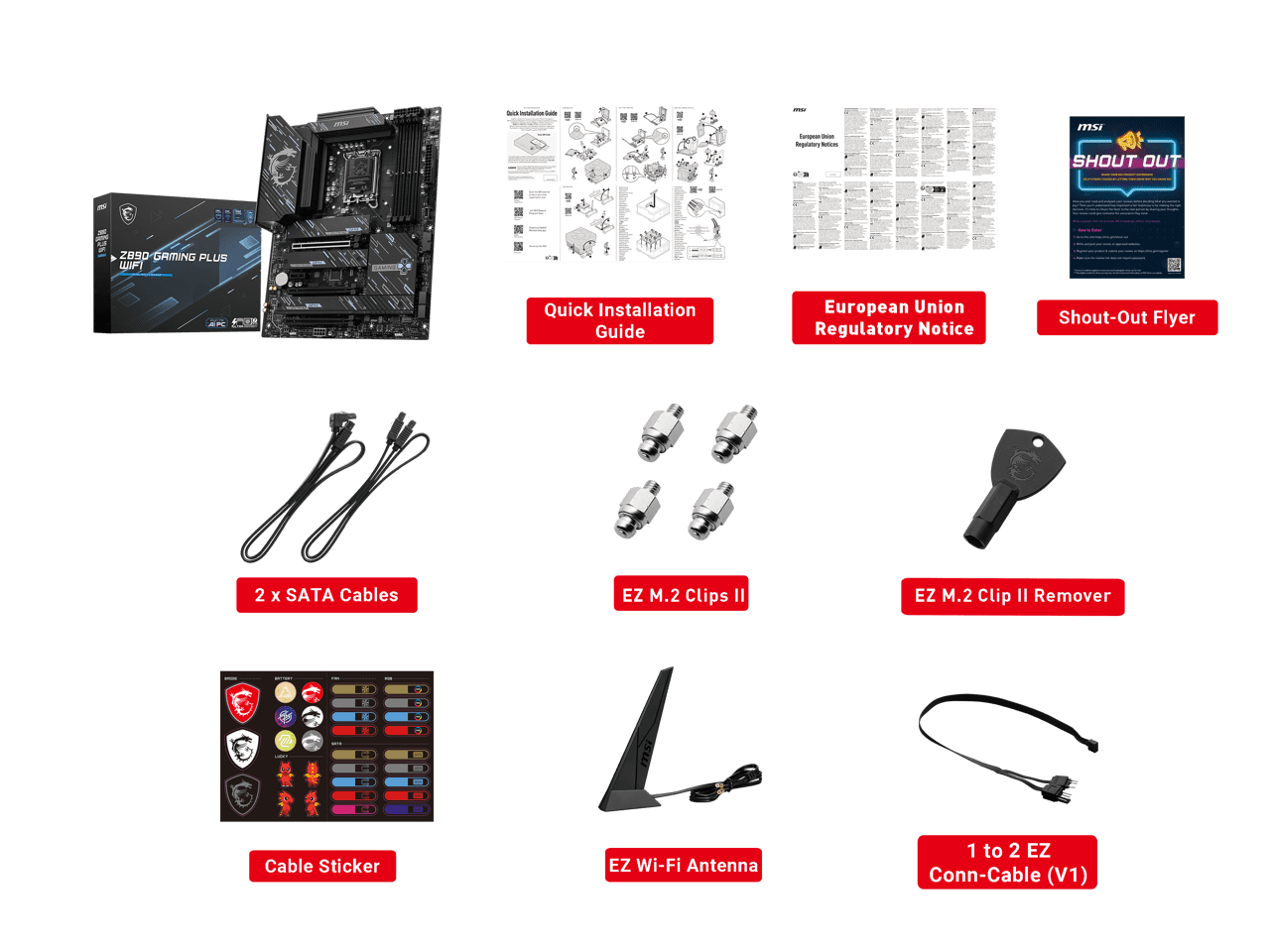 MSI Z890 GAMING PLUS WIFI LGA 1851 Intel Z890 SATA 6Gb/s ATX Motherboard