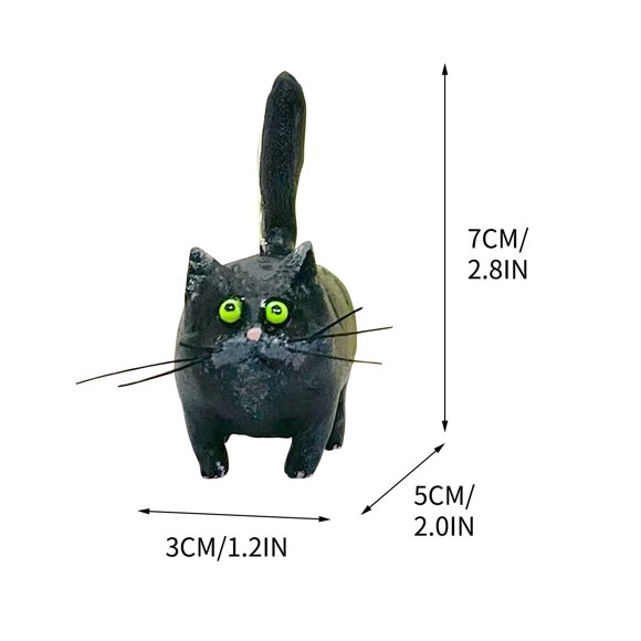 Black Christmas Ornaments,Black Christmas Decorations Christmas Cats Tail Erect Mini Cats Ornament Resin Home Decoration Christmas Decorations for the Home,Mini Christmas Ornaments