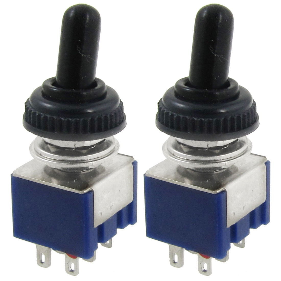 New Toggle Switch 125V 6A On/Off/On DPDT 6 Pin Mini W/ Waterproof Rubber Cap 