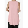 thumbnail image 2 of Women's S~3X Essentials Luxe Jersey Tunic V-Neck Relaxed Fit Sleeveless Top, 2 of 7