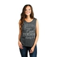 thumbnail image 2 of Super Cool Teacher Women's Fashion Sleeveless Muscle Workout Yoga Tank Top Charcoal Grey Small, 2 of 3