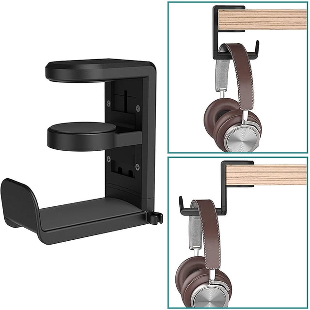 Soporte universal para auriculares de escritorio con rotación de 360 grados