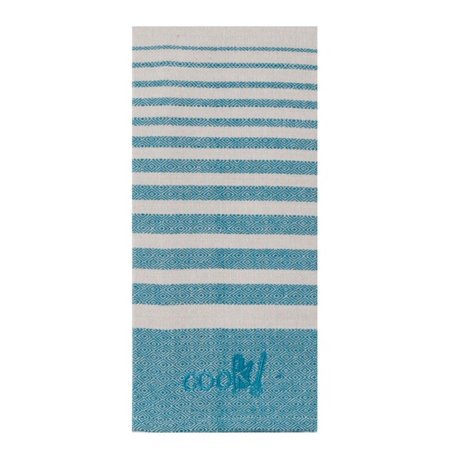 Paño de cocina Kay Dee Designs Cook's Kitchen tejido con forma de ojo de pájaro, color verde azulado