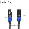 thumbnail image 6 of XLR Splitter Cable, 1 XLR Female to 2 XLR Male Y Cable Balanced Microphone Splitter Cord Audio Adaptor 1Pack,1 x XLR Splitter Cable,Black&Blue, 6 of 6
