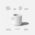 thumbnail image 2 of PRZL Planter - Large Round Planter for Indoor or Outdoor Patio/Balcony | Made from Plastic & Concrete with Drainage Holes | Modern Décor for Flowers, Trees, Tall Plants (6 inch White), 2 of 17