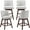Fabric, Beige, variant on Modern Swivel Bar Stools Set of 4, Beige Counter Height Bar Stools with Back for Kitchen Island, Fabric Upholstered Island Chairs with Wood Legs, Barstool Chairs, Sillas para Barra de Cocina