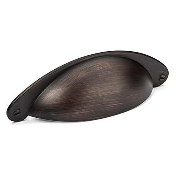 10 Pack - 4199ORB Oil Rubbed Bronze Cabinet Hardware Bin Cup Drawer Handle Pull - 3" Inch (76mm) Hole Centers