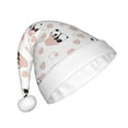 thumbnail image 2 of Bingfone Heart Panda Santa Hat for Adults,Unisex Christmas Hat Hats Extra Thicken Classic Plush for Christmas New Year Festive Holiday, 2 of 6