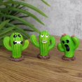 thumbnail image 4 of Garden Cactus Set,Three Small Flower Bonsai Ornaments,Cactus Sculpture,Halloween Garden Set Miniature,Outdoor Decorations Home Decor,Landscape, 4 of 5