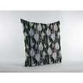 thumbnail image 2 of Tropics Falling Double Sided Suede Pillow, Zippered, Purple and Dark Green, 2 of 5