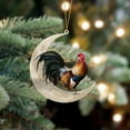 thumbnail image 2 of Christmas Ornaments Animals Sitting On the Moon Ornaments for Christmas Tree Doubleprinted Acrylic Hanging Pendant for Christmas Tree Decorations Window Wall Hanging Ornament Living Room Decoration, 2 of 4