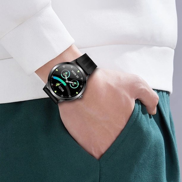 Reloj inteligente deportivo avanzado para Android e iOS, reloj de fitness, monitor de frecuencia cardíaca, sueño, pasos y calorías activas 24/7, pantalla táctil de 1,32 pulgadas.