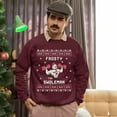 thumbnail image 5 of Christmas Sweatshirt, Frosty The Swoleman Funny Christmas Sweatshirt, Muscular Snowman Ugly Holiday Jumper, Festive Gym Lover Gift for Weightlifters & Fitness Fans, 5 of 5