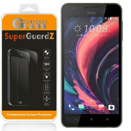 For HTC Desire 10 Lifestyle - SuperGuardZ Tempered Glass Screen Protector [Anti-Scratch, Anti-Bubble] + LED Stylus Pen