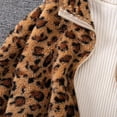 thumbnail image 7 of oqasdz Girls Jacket Cozy Winter Coat Leopard Print Long Sleeve Warm Soft Lined Outerwear Jackets for Girls Kids Outerwear Casual Outdoor, 7 of 7