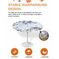 thumbnail image 2 of Round Fitted Tablecloths with Elastic Edge Thanksgiving Pumpkin Maple Leaf Branches Oil-Proof Waterproof Wipeable Table Cover for Kitchen Dining Party Decor Watercolor Blue Table Clothes,45" - 54", 2 of 6