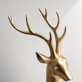 thumbnail image 6 of Texas Sitting Deer Christmas Decoration, Golden Reindeer Figurine, Christmas Farmhouse Sitting Deer Statue for Tabletop Mantel Shelf Display, 6 of 7