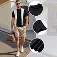 thumbnail image 6 of FGVCTG Mock Neck T-Shirts for Men Casual Short Sleeve Lightweight oft Basic Solid Pullover Undershirt Black L, 6 of 6