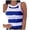 v#28Blue117, variant on Rggeeun Women Tank Tops Ribbed Vest Colorful Striped Pattern Elastic Slim Fit Crew Neck Soft Lightweight For Summer Yoga Daily Wear Versatile Sleeveless,Pink,Xl