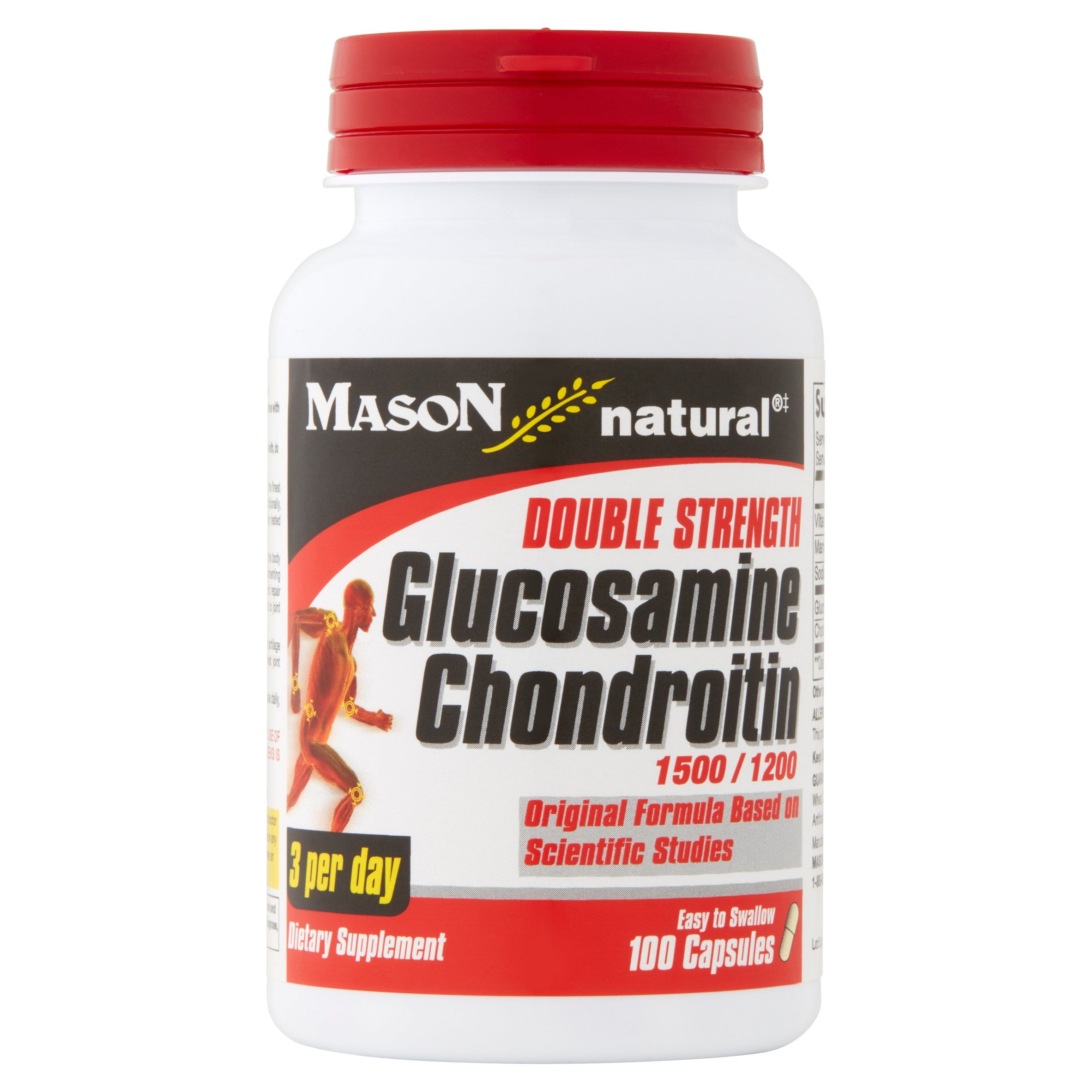 Mason Natural Double Strength Glucosamine Chondroitin Capsules, 100 Ct