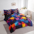 thumbnail image 3 of Castle Fairy Vintage Stripes Plaid Twin Bedding Sets,Geometric Bedding Comforter Set, 3 of 8