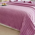 thumbnail image 5 of HomeDM Fleece Blanket - 79"x59" Soft Lightweight Cozy Warm Throw Blanket for Bed, Sofa, and Couch, Bedroom Home Decor Gifts, Purple, 5 of 6