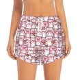 thumbnail image 2 of Fuzoiu Kawaii Pig Print Women's Athletic Shorts, Double-Layer Running Shorts with Pocket,Women's Workout Shorts for Yoga, Gym, and Workouts-Small, 2 of 7
