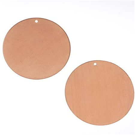 Solid Copper Designer Pendant - Solid Copper Round Stamping Blanks Pendants 25mm / 1 Inch (2)