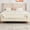 Beige, variant on 65.94 Inch Wide Upholstered Boucle Fabric Storage Bench, Bed End Foot Stool With Armrest And Pillows, Rubberwood Legs, for Living Room, Entryway, Dormitory, Bedroom, Charcoal