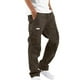 thumbnail image 1 of Pantalones cargo para hombre, de longitud completa, lisos, informales, con múltiples bolsillos, para exteriores, rectos, para fitness, 1 of 5